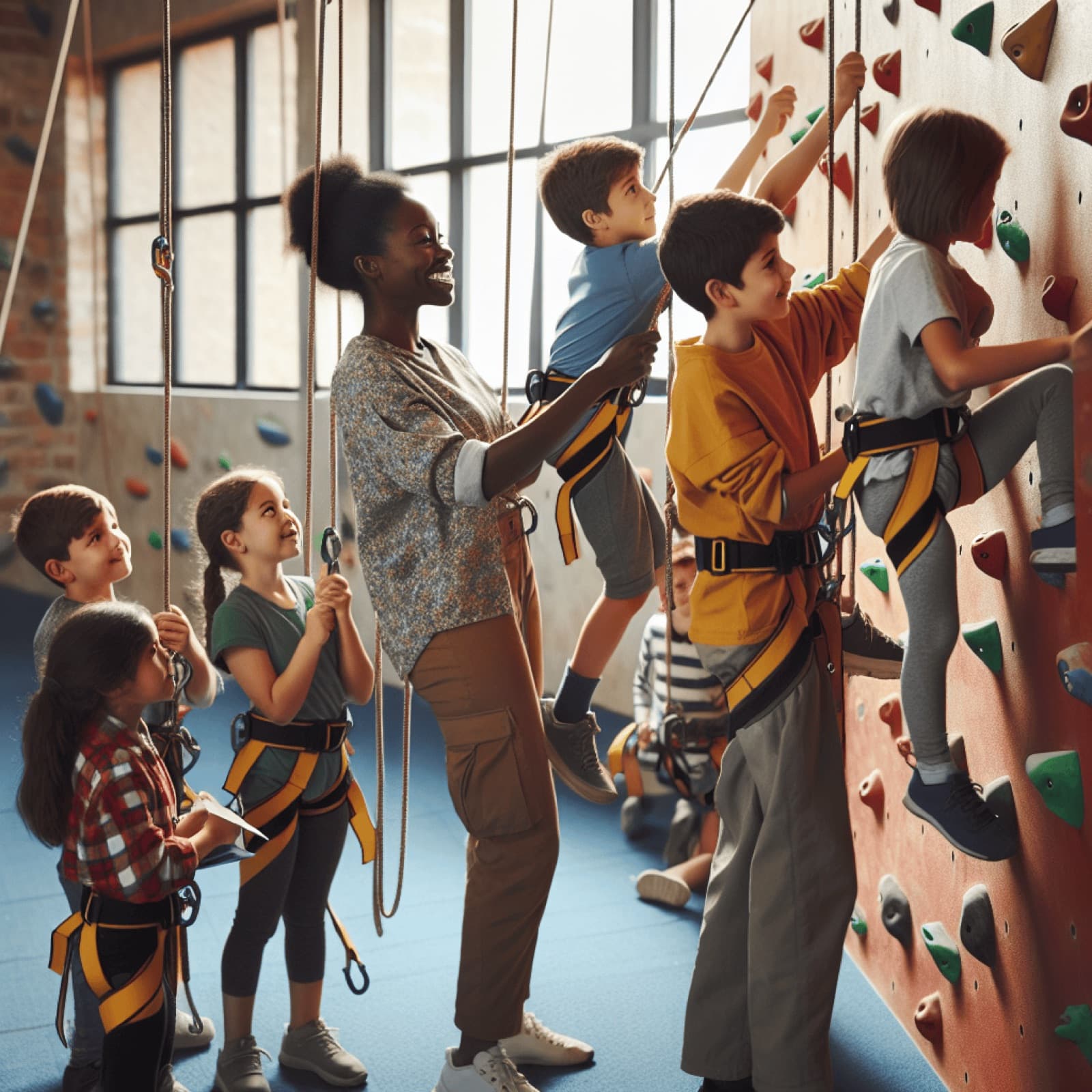 Youth climbing class