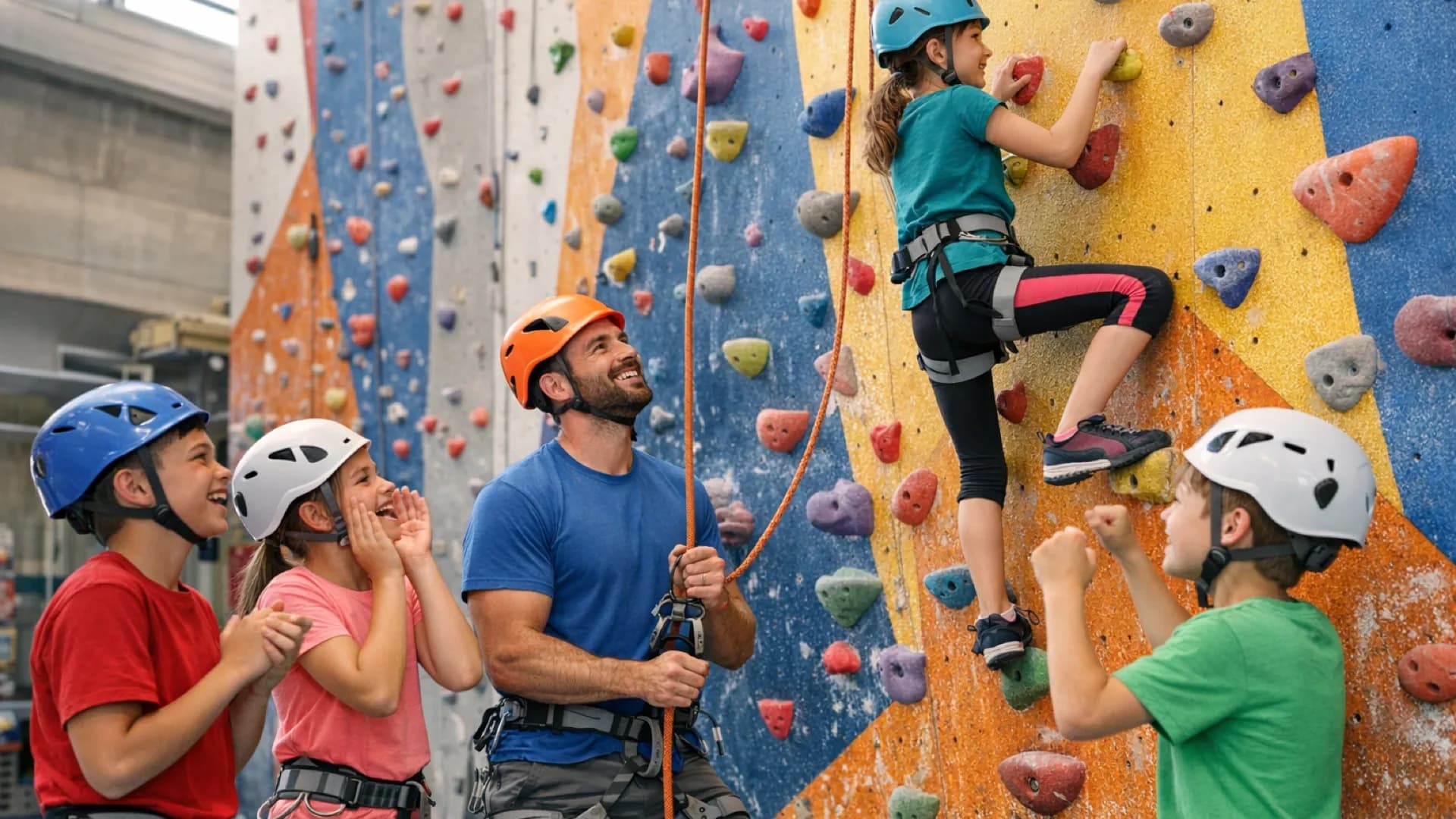 Youth climbing class